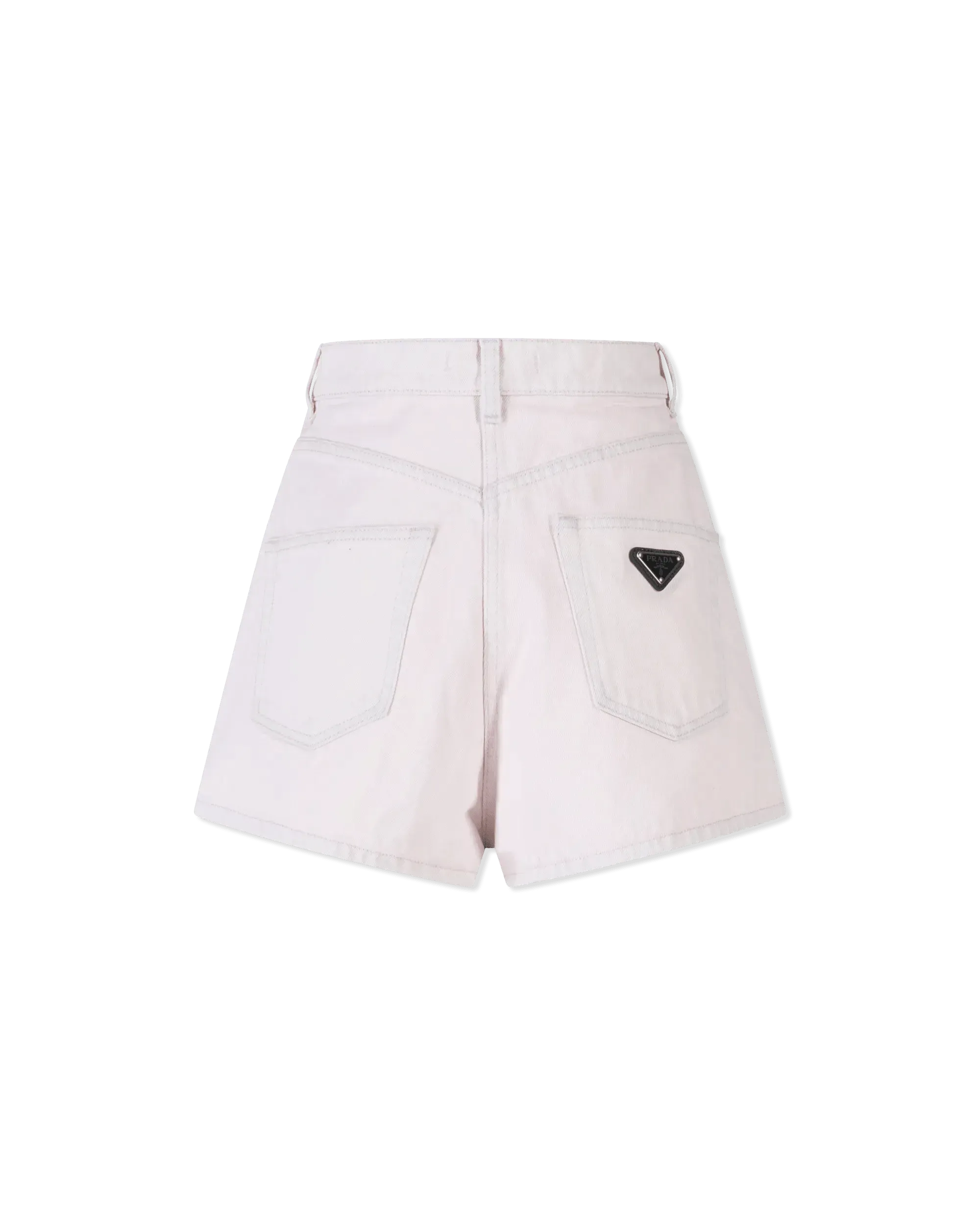 A-Line Logo Plaque Denim Shorts