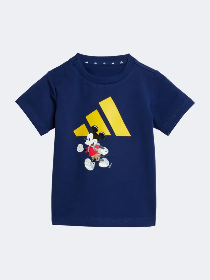 Adidas Disney Mickey Mouse Baby-Boys Sportswear Set Dark Blue/Yellow