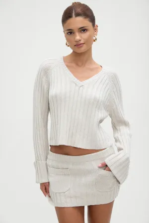Ashton Knit Mini Skort - Cream