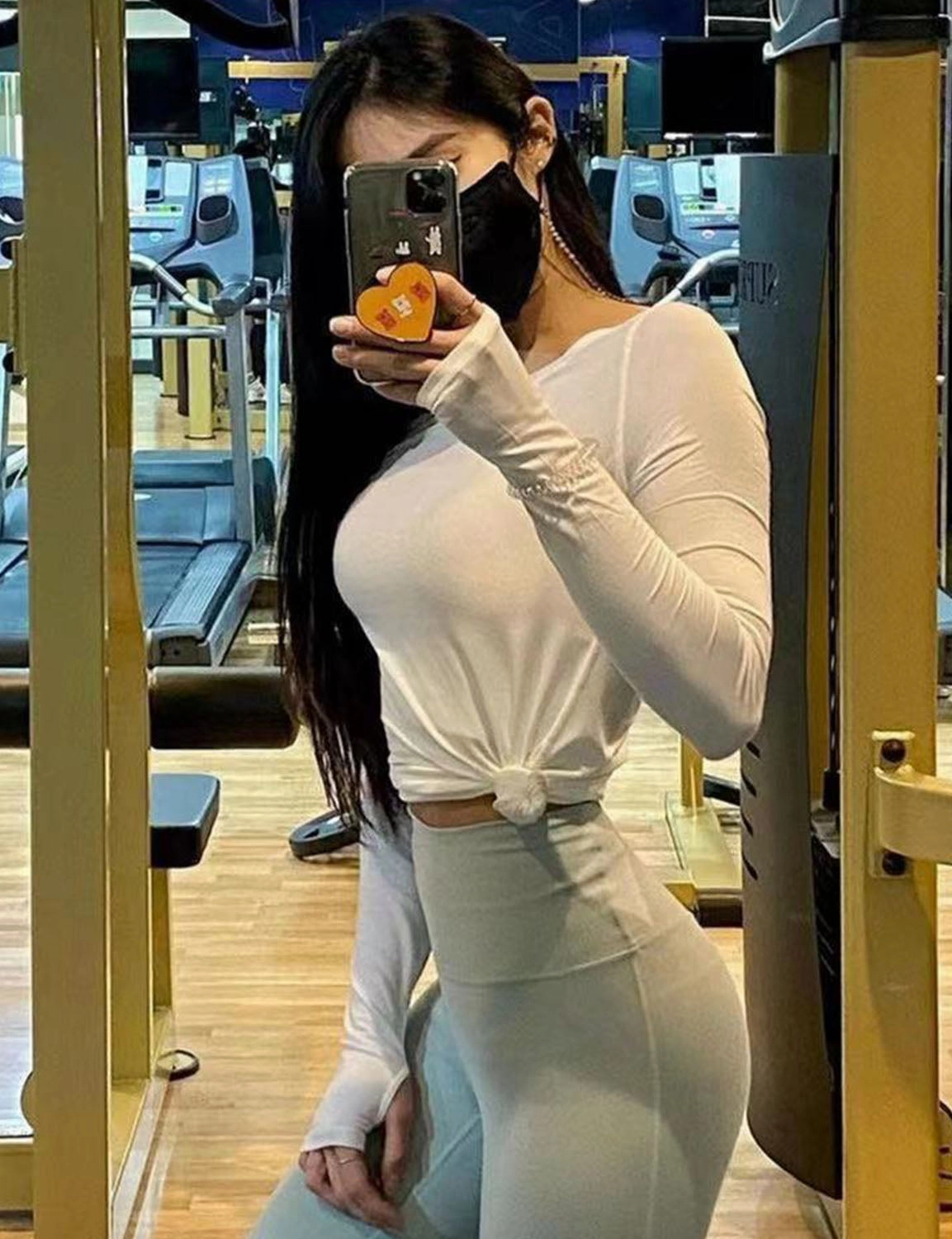 Athlete Long Sleeve Tops white ins_Plus Size