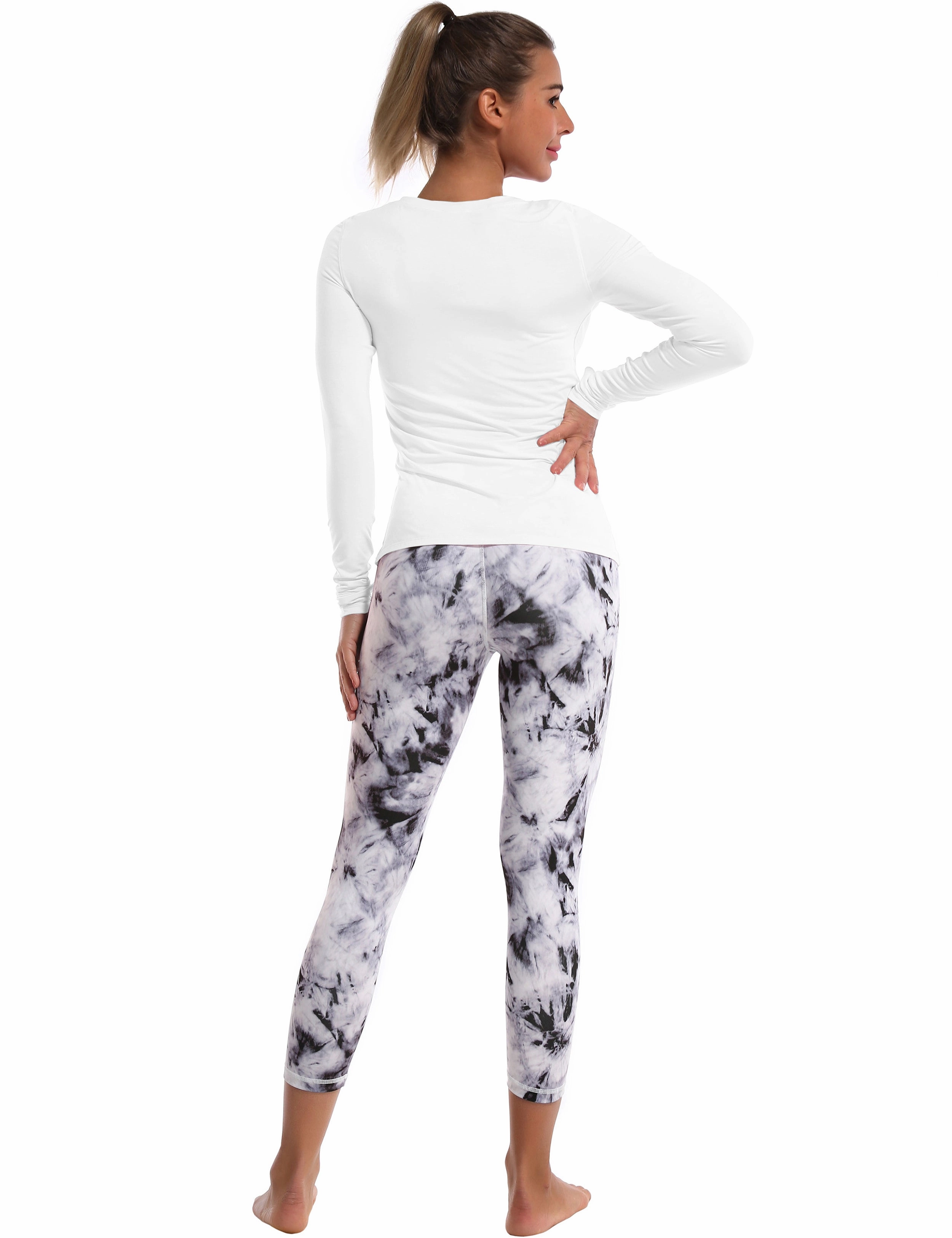 Athlete Long Sleeve Tops white ins_Plus Size