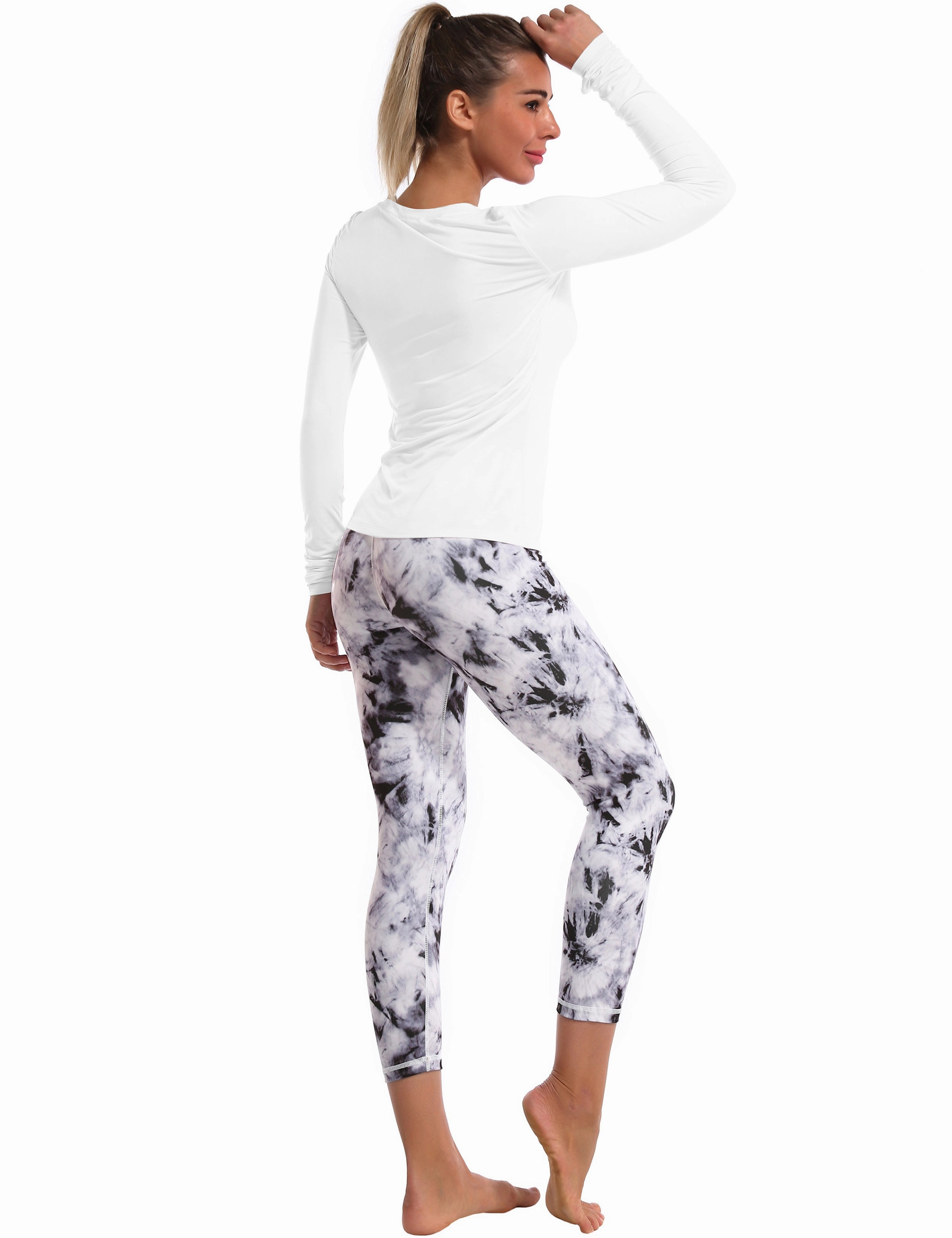 Athlete Long Sleeve Tops white ins_Plus Size
