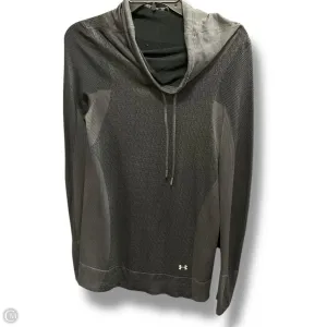 Athletic Top Long Sleeve Collar By Under Armour In Black, Size: M
