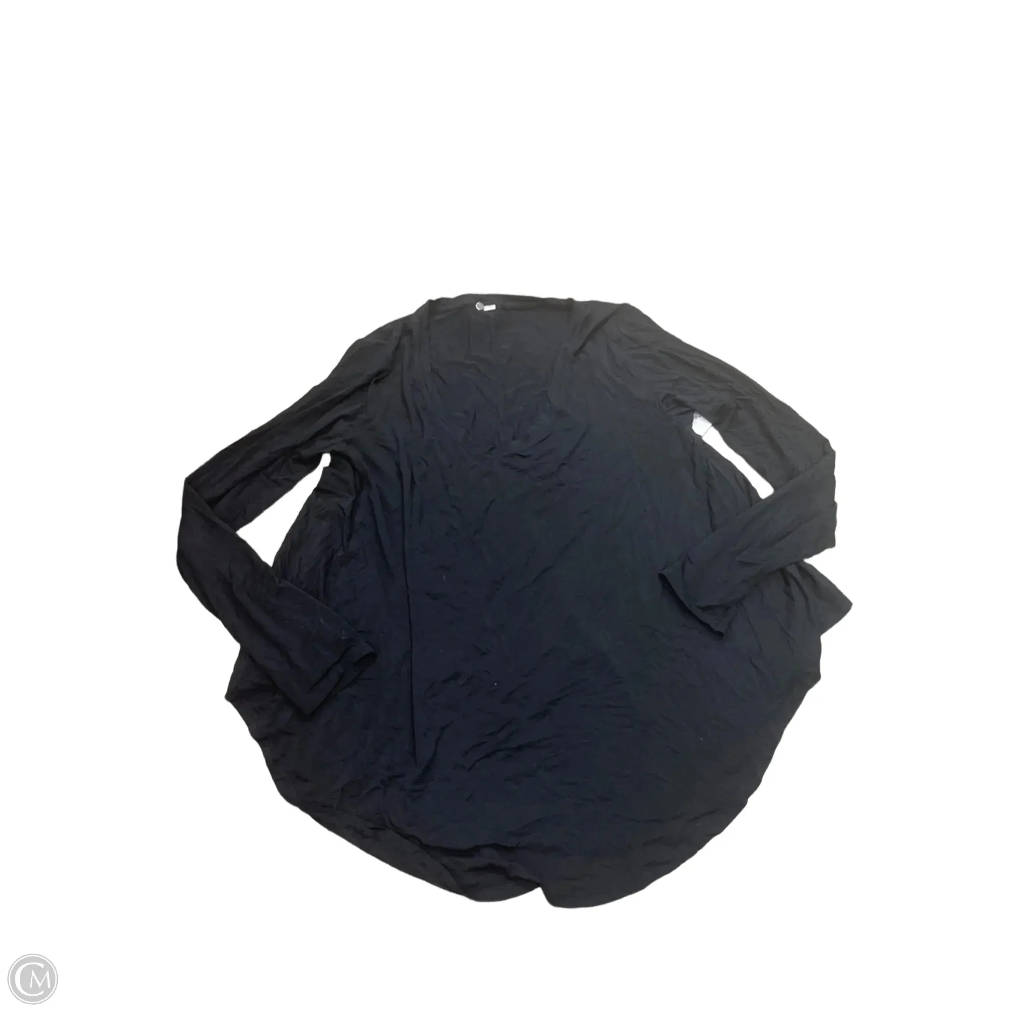Athletic Top Long Sleeve Crewneck By Lululemon In Black, Size: M