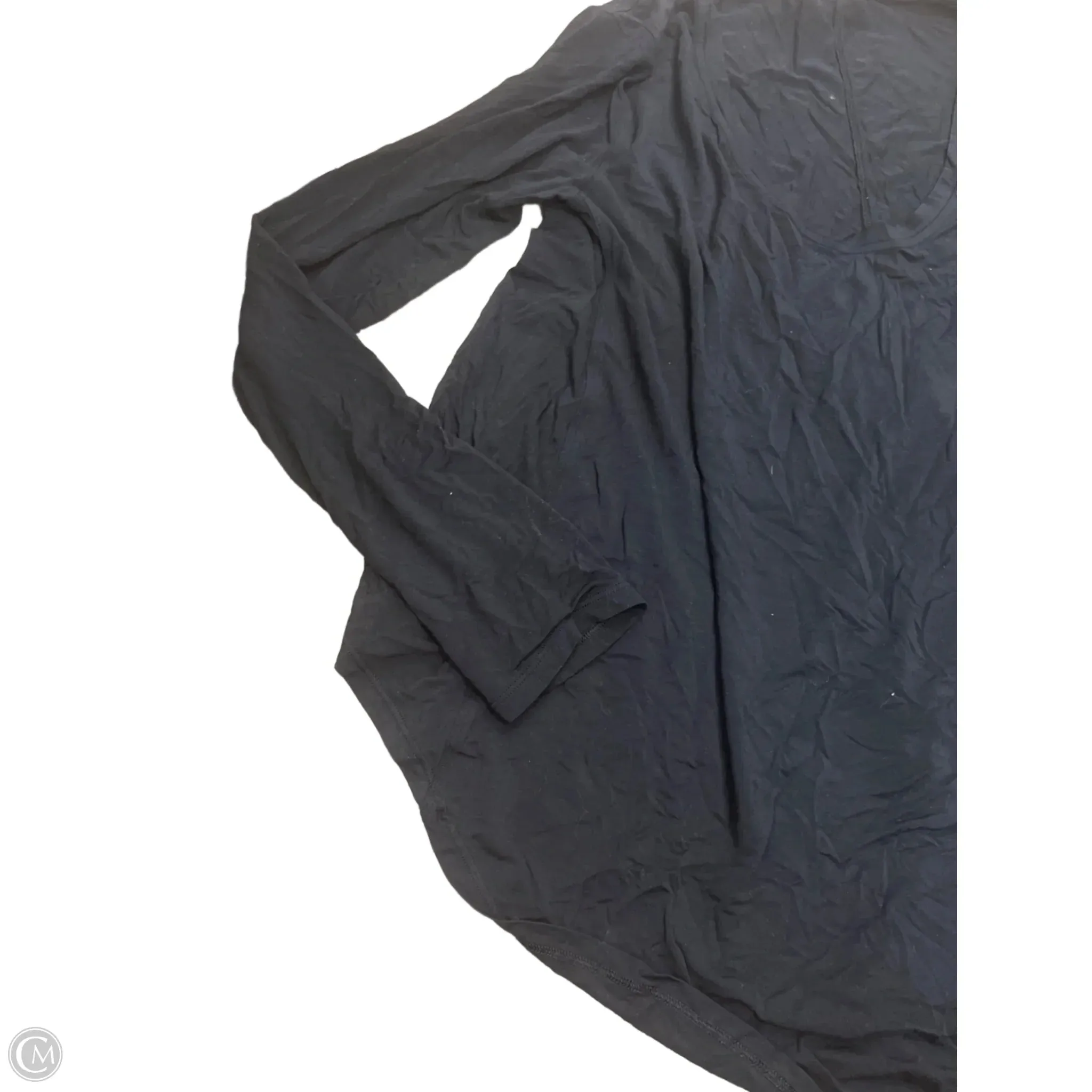Athletic Top Long Sleeve Crewneck By Lululemon In Black, Size: M