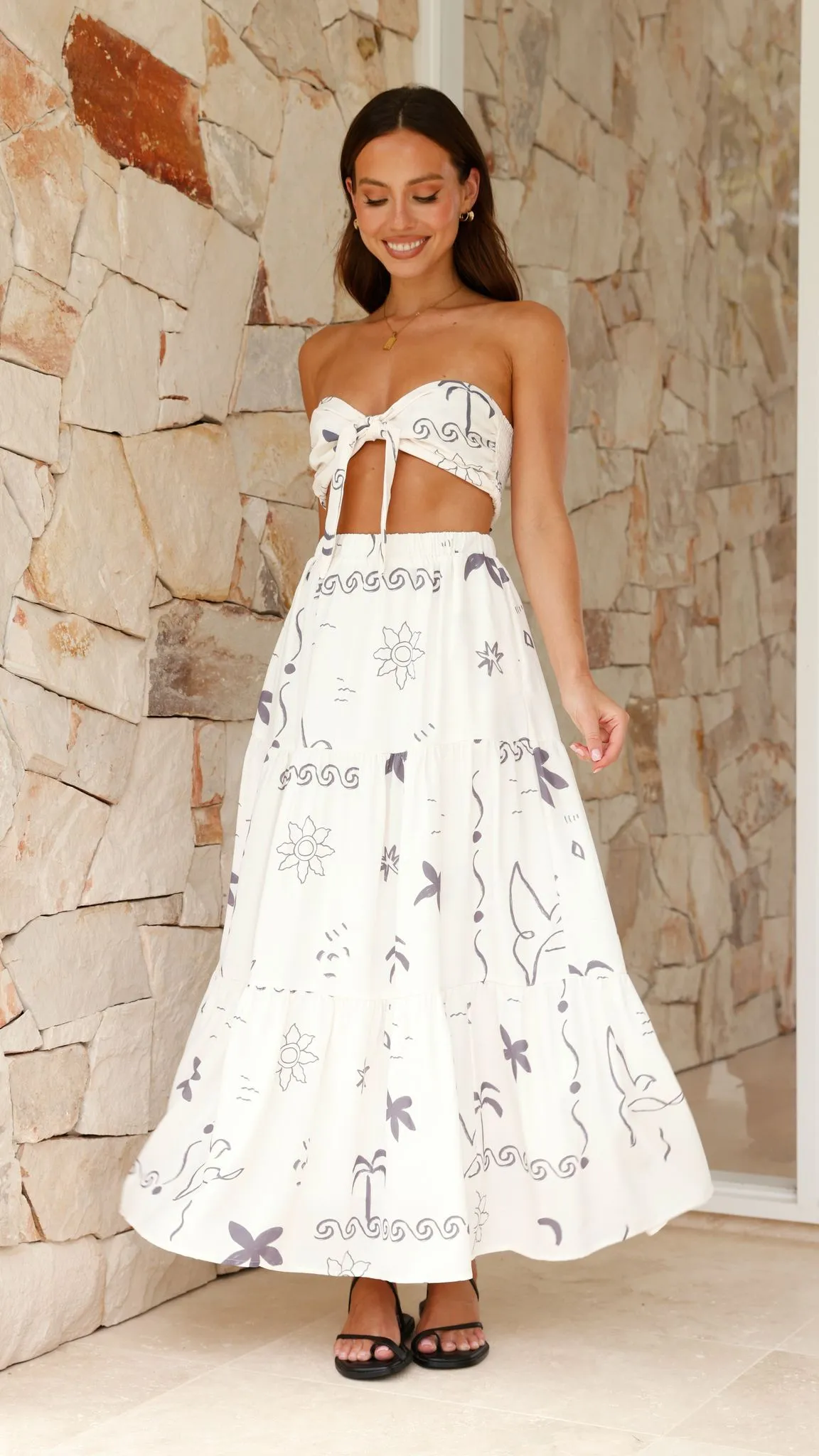 Bella Crop Top - Seabreeze