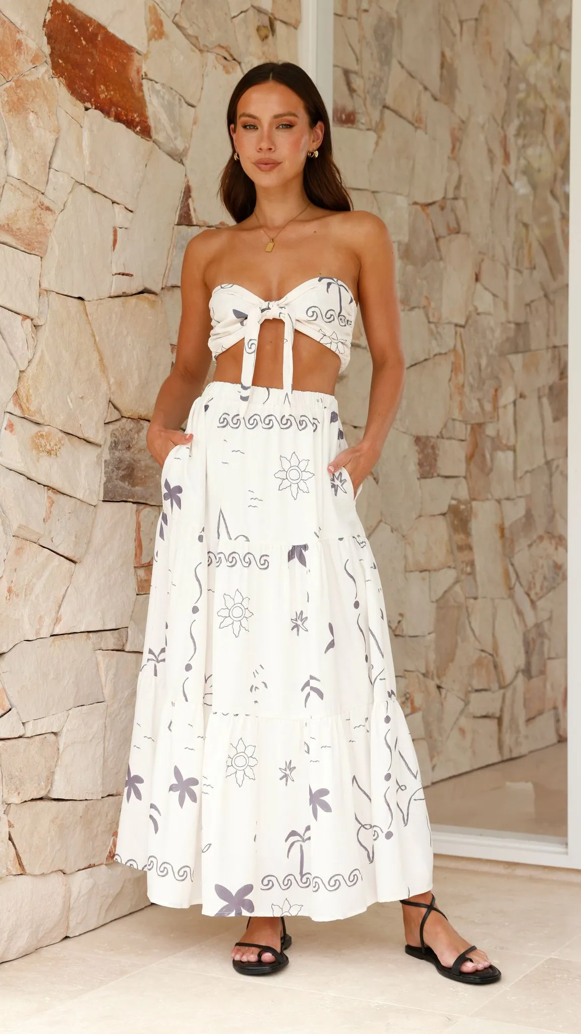 Bella Crop Top - Seabreeze