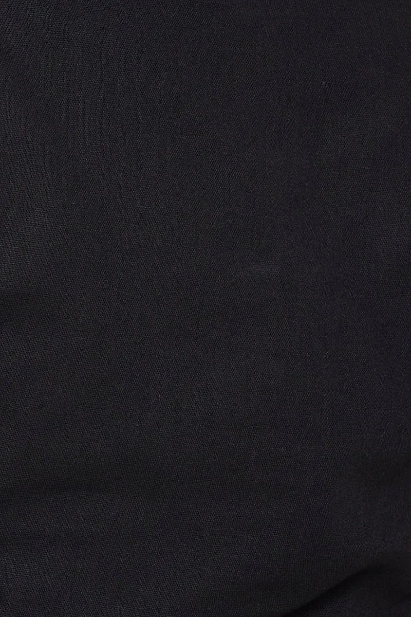 Black Crop Top Short Sleeve
