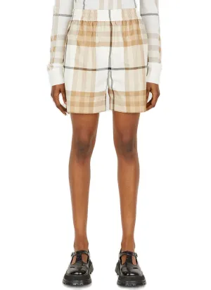 Burberry Checked Elasticated-Waist Shorts