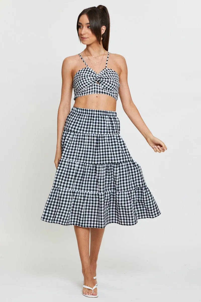 Check Cami Top Crop