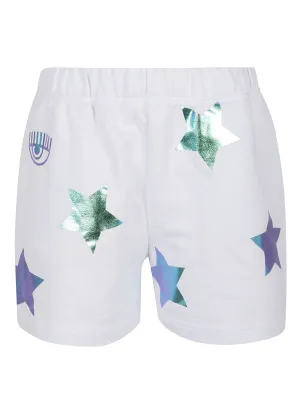 Chiara Ferragni Star Patch Elasticated-Waist Track Shorts