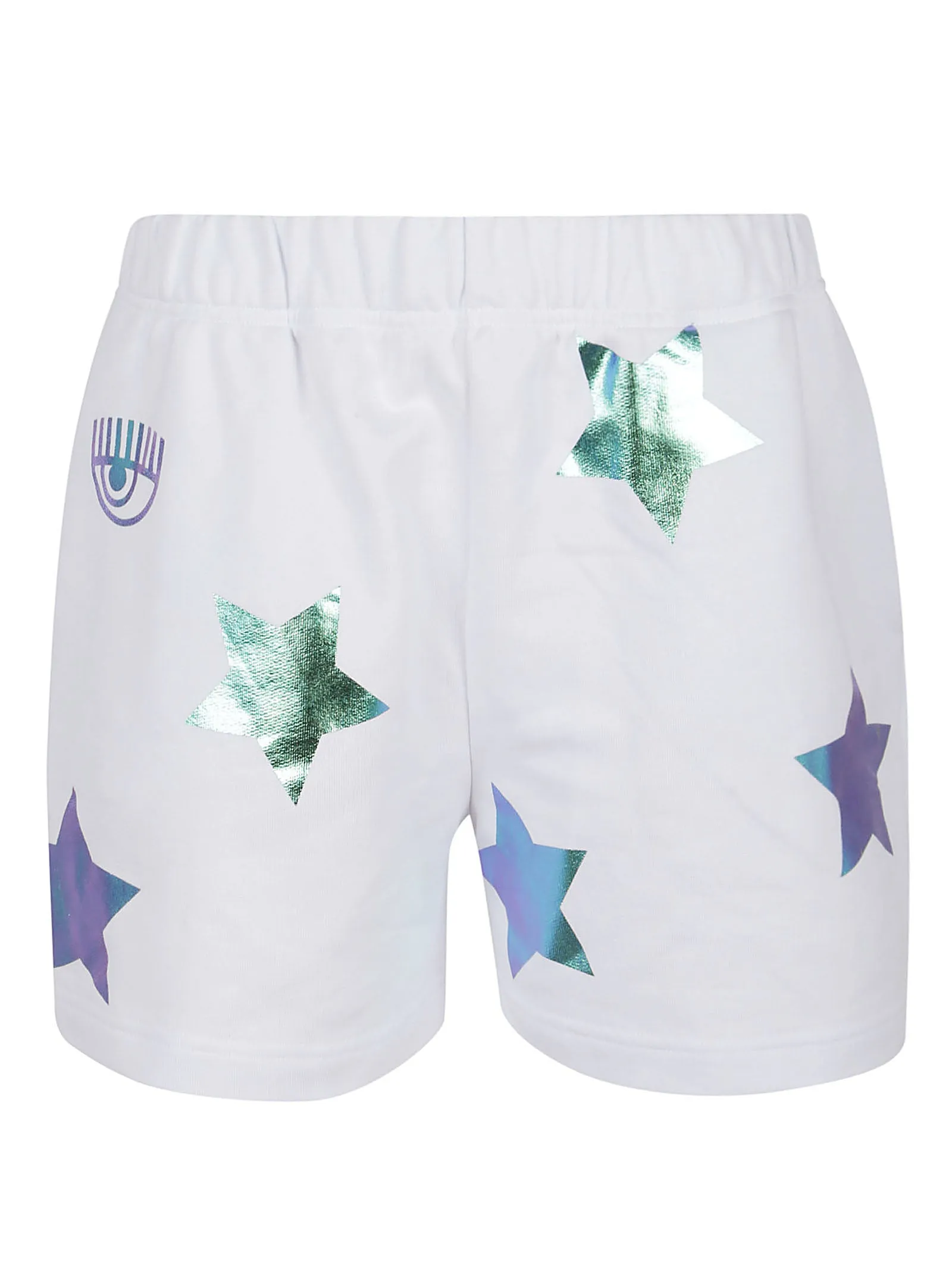 Chiara Ferragni Star Patch Elasticated-Waist Track Shorts