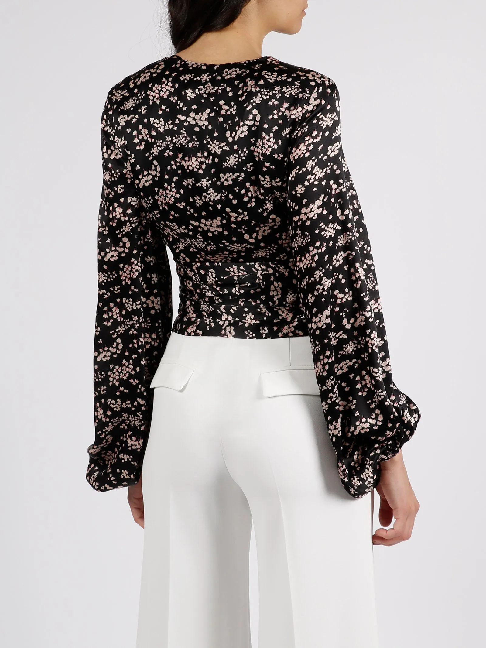 Elisabetta Franchi Floral Printed V-Neck Blouse