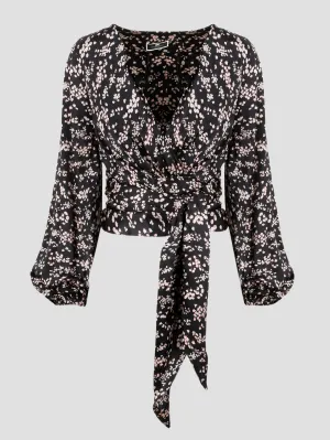 Elisabetta Franchi Floral Printed V-Neck Blouse