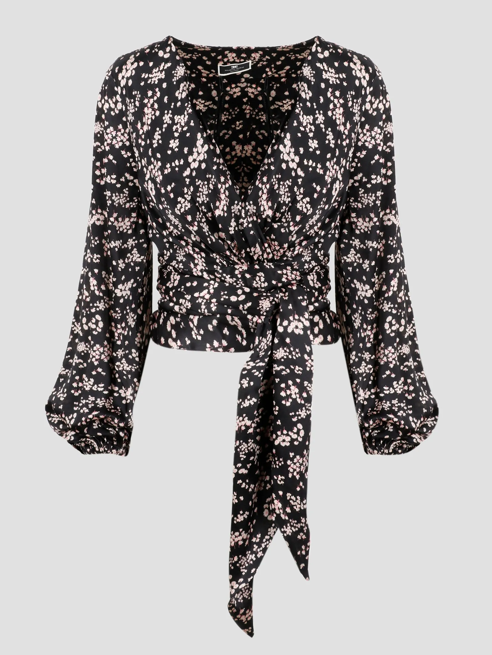 Elisabetta Franchi Floral Printed V-Neck Blouse