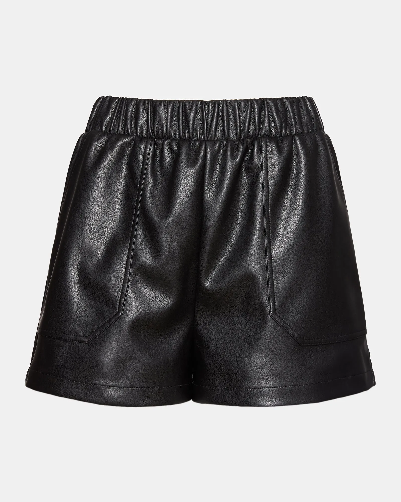 FAUX THE RECORD SHORT BLACK