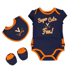 Girls' (Infant) Virginia Cavaliers Trifecta Set (K423JQ 80N)