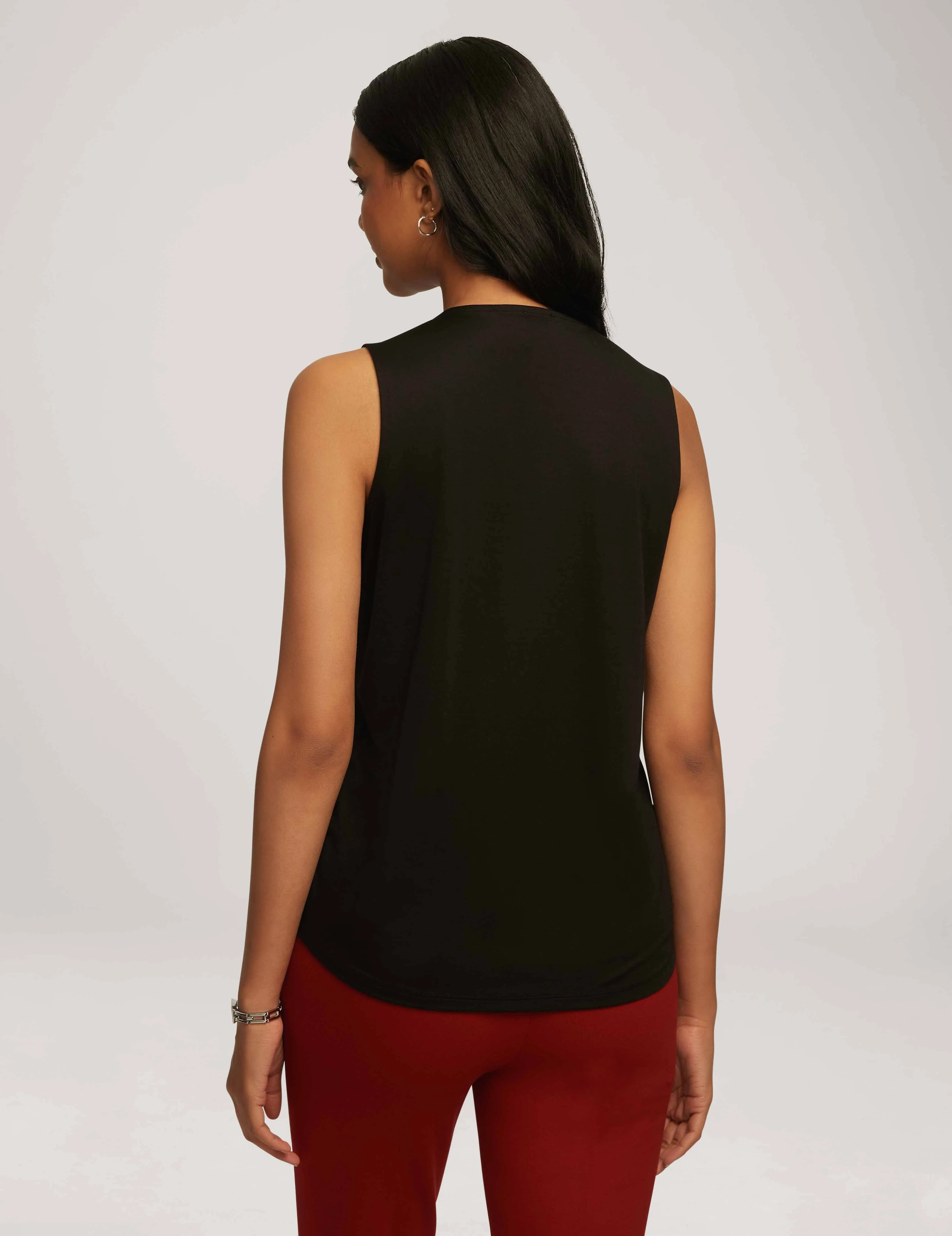 Harmony Knit Pleat Neck Shell