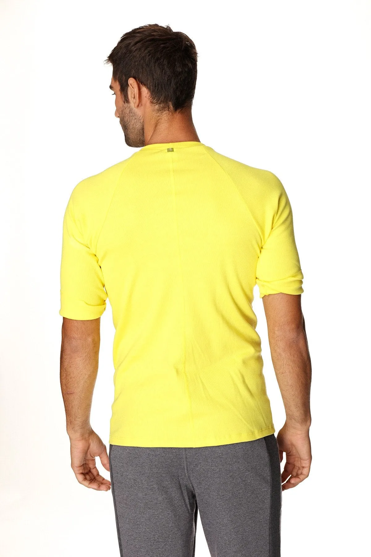 Hybrid Crew Neck Raglan Tee (Yellow)