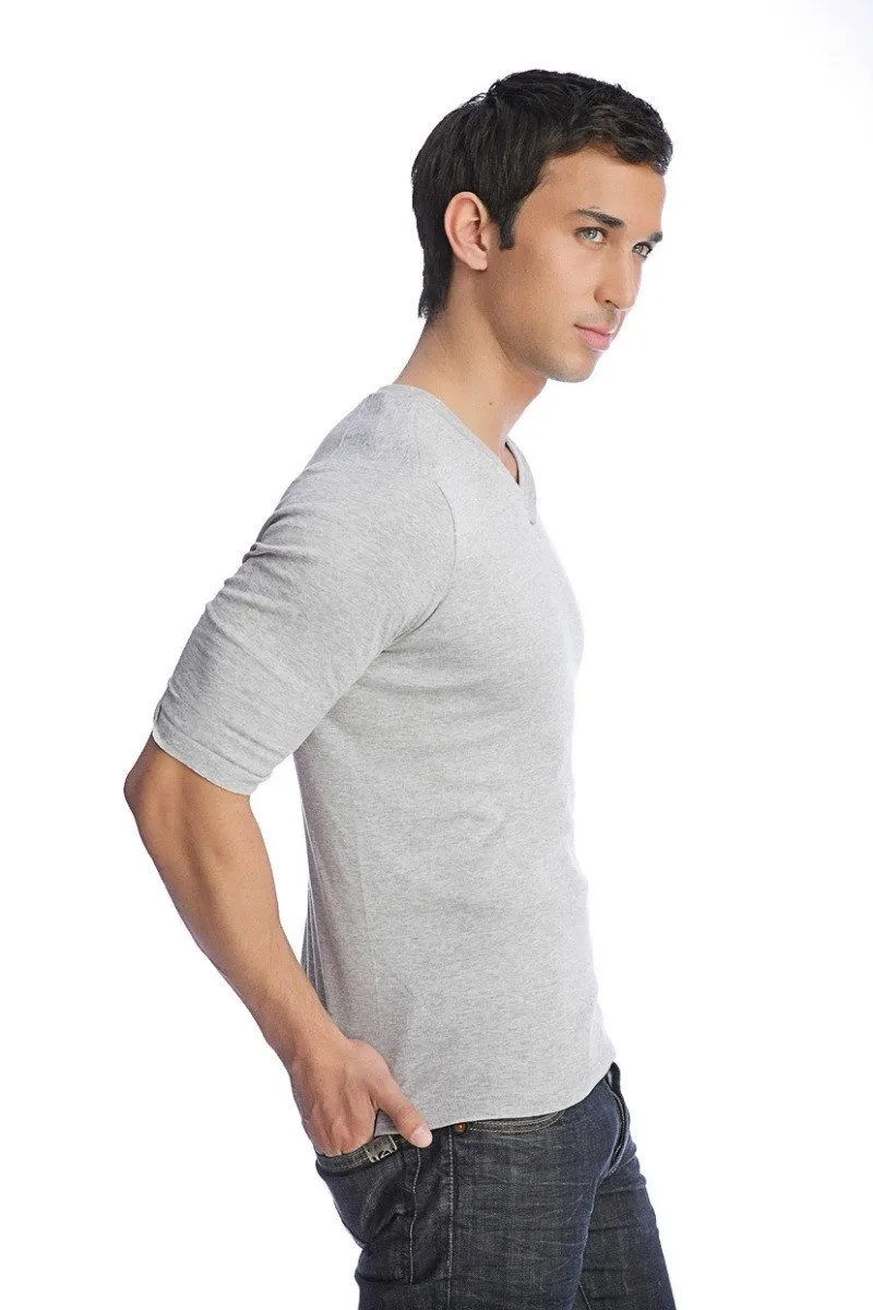 Hybrid V-Neck (Heather Gray)