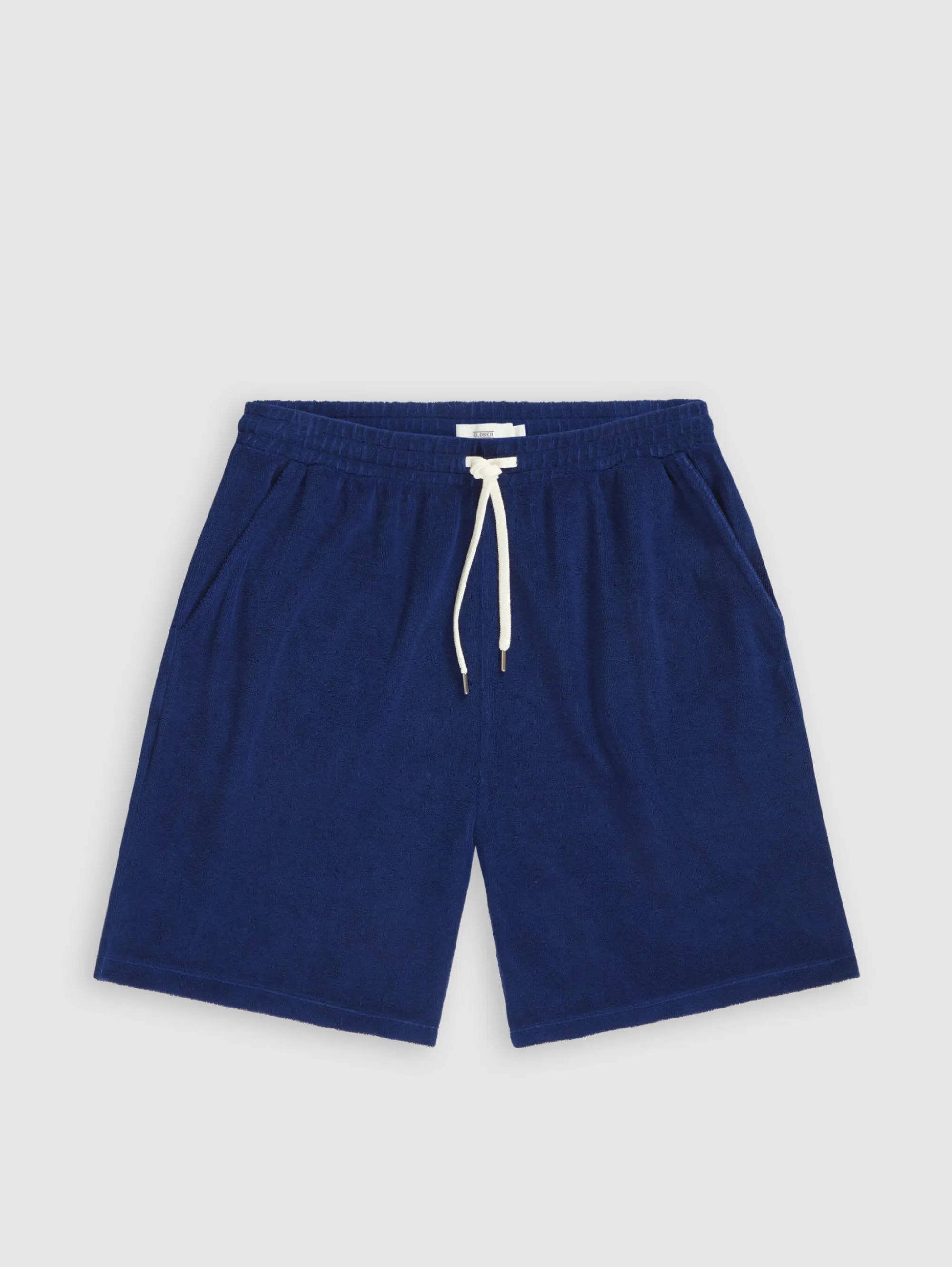 Indigo Blue Terry Effect Bermuda