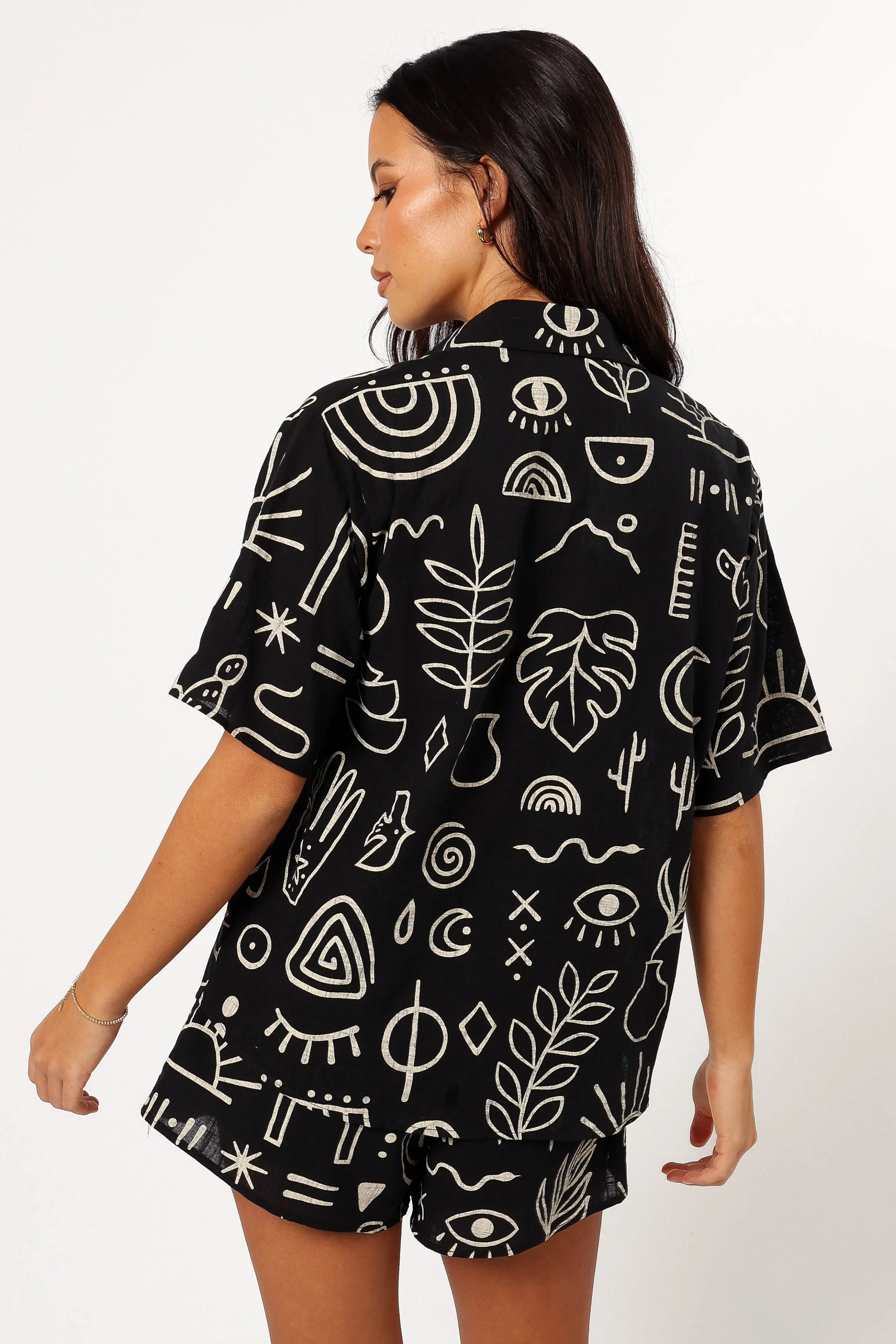 Isabella Short Set - Black Beige
