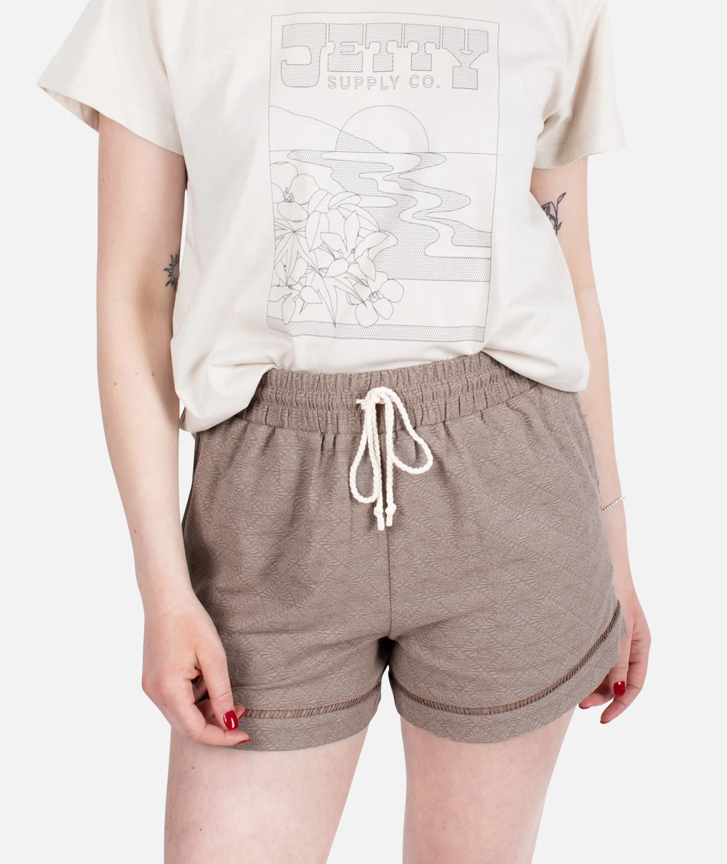 Jacquard Dune Short - Brown