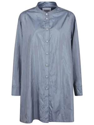 Long Silk Canvas And Nylon Shirt