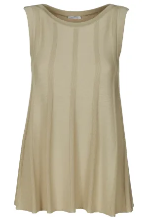 Malo Ribbed Detailed Crewneck Sleeveless Tank Top