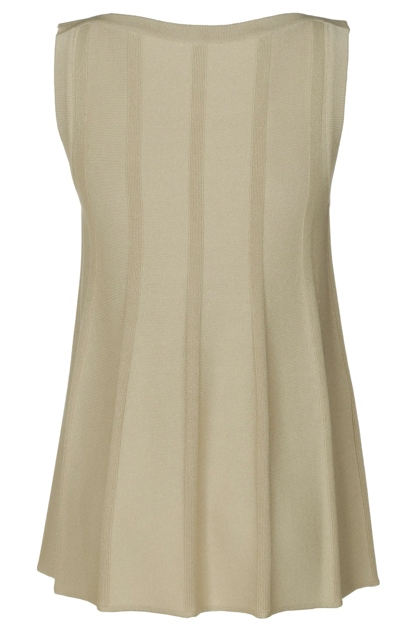 Malo Ribbed Detailed Crewneck Sleeveless Tank Top
