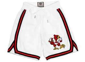 Mitchell & Ness Oneness Louisville Cardinals Game Day Shorts in White xld
