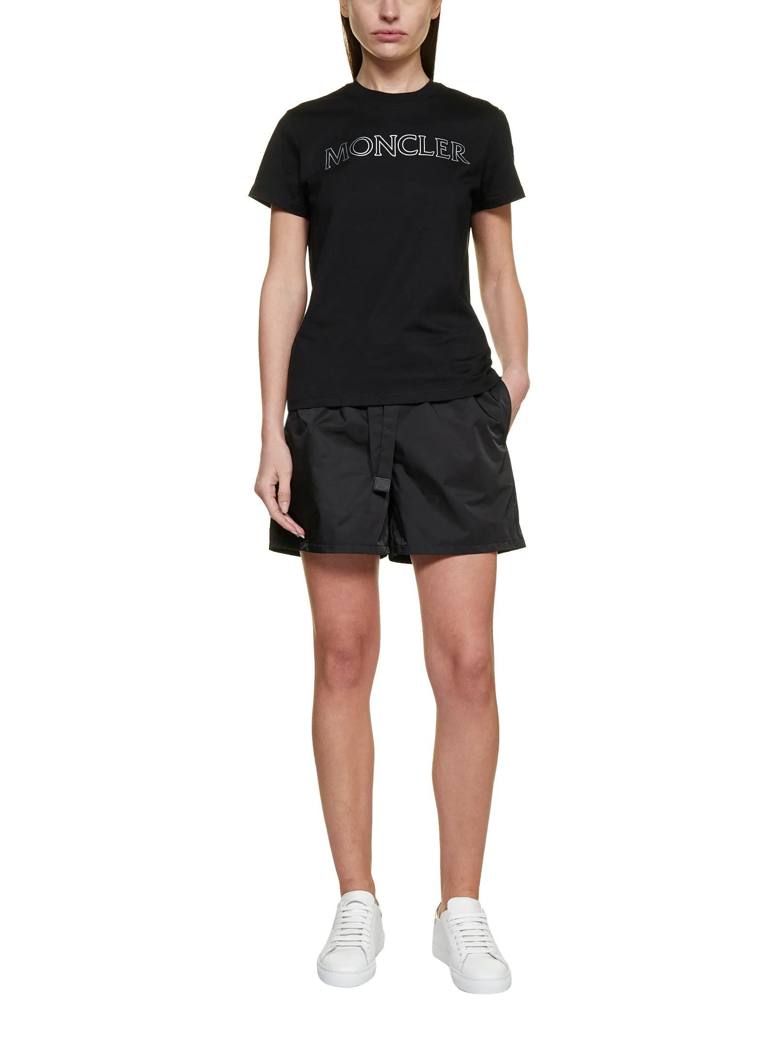 Moncler Drawstring Elastic Waist Shorts