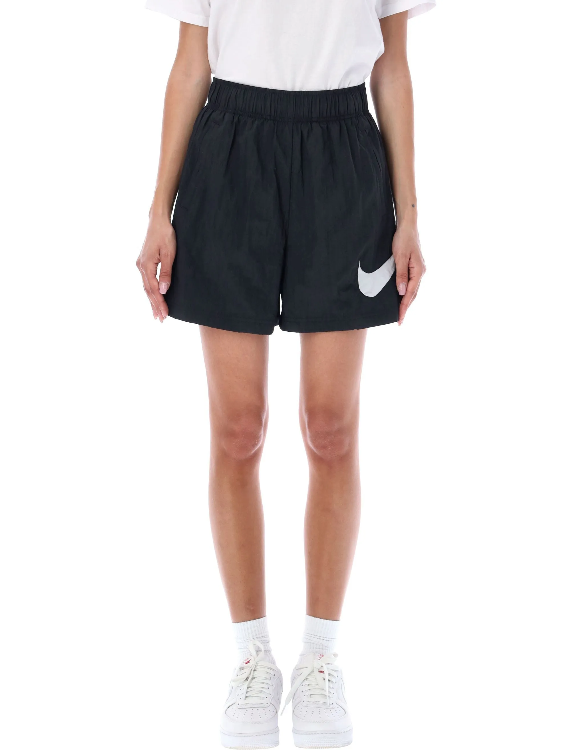 Nike Swoosh Printed Elasticated-Waist Shorts
