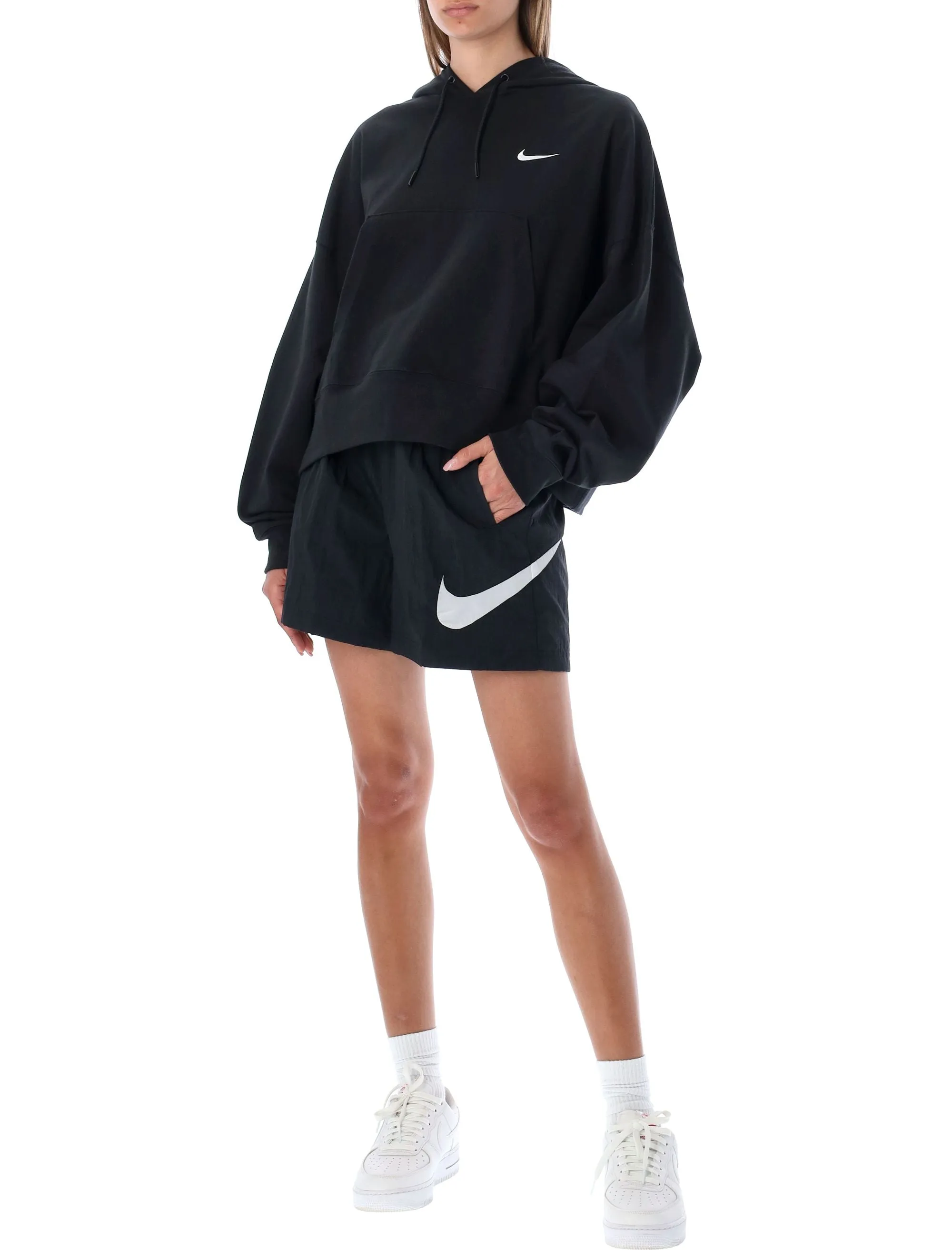 Nike Swoosh Printed Elasticated-Waist Shorts