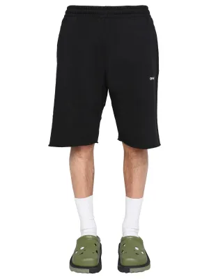 Off-White Logo Printed High Waisted Shorts