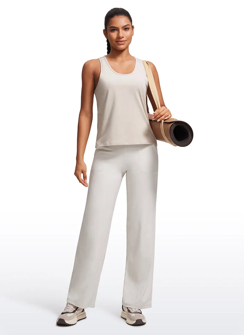 Pima Cotton Scoop Neck Workout Sleeveless Tank Tops