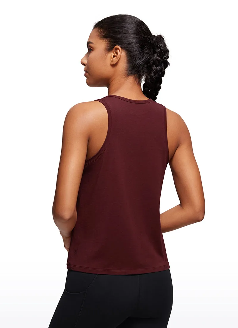 Pima Cotton Scoop Neck Workout Sleeveless Tank Tops