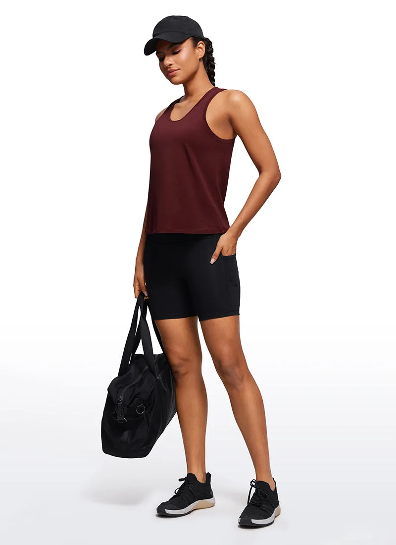 Pima Cotton Scoop Neck Workout Sleeveless Tank Tops