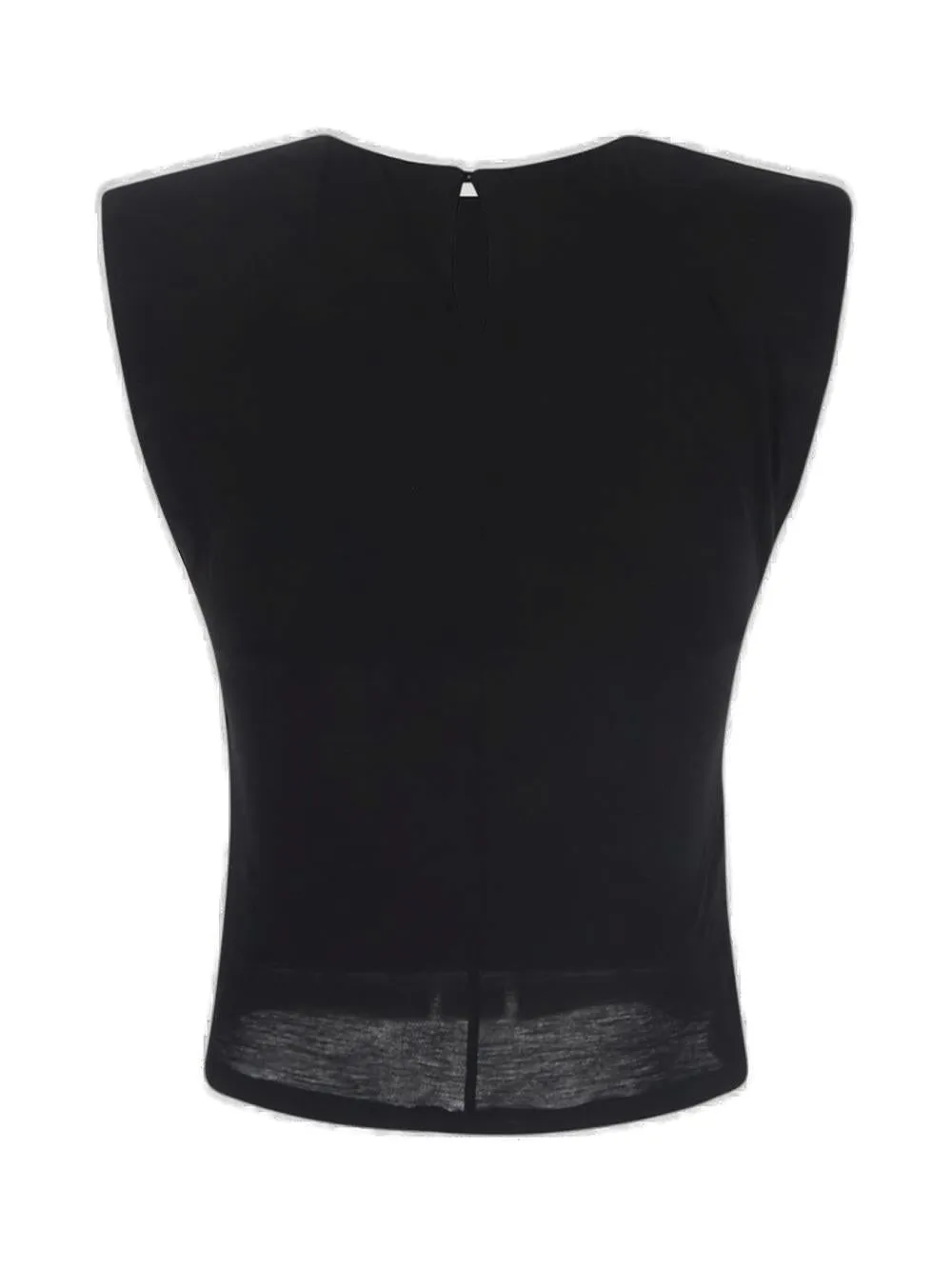 Pinko Cut-Out Round Neck Sleeveless Top
