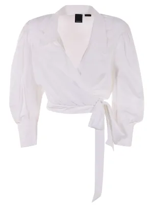 Pinko Front Open V-Neck Blouse