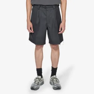Pleated Suit Short Dark Plaid