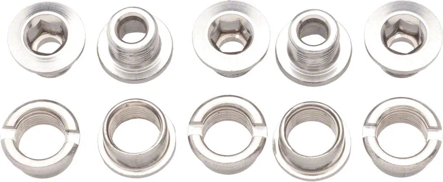 Problem Solvers Double Chainring Bolts Silver Alloy