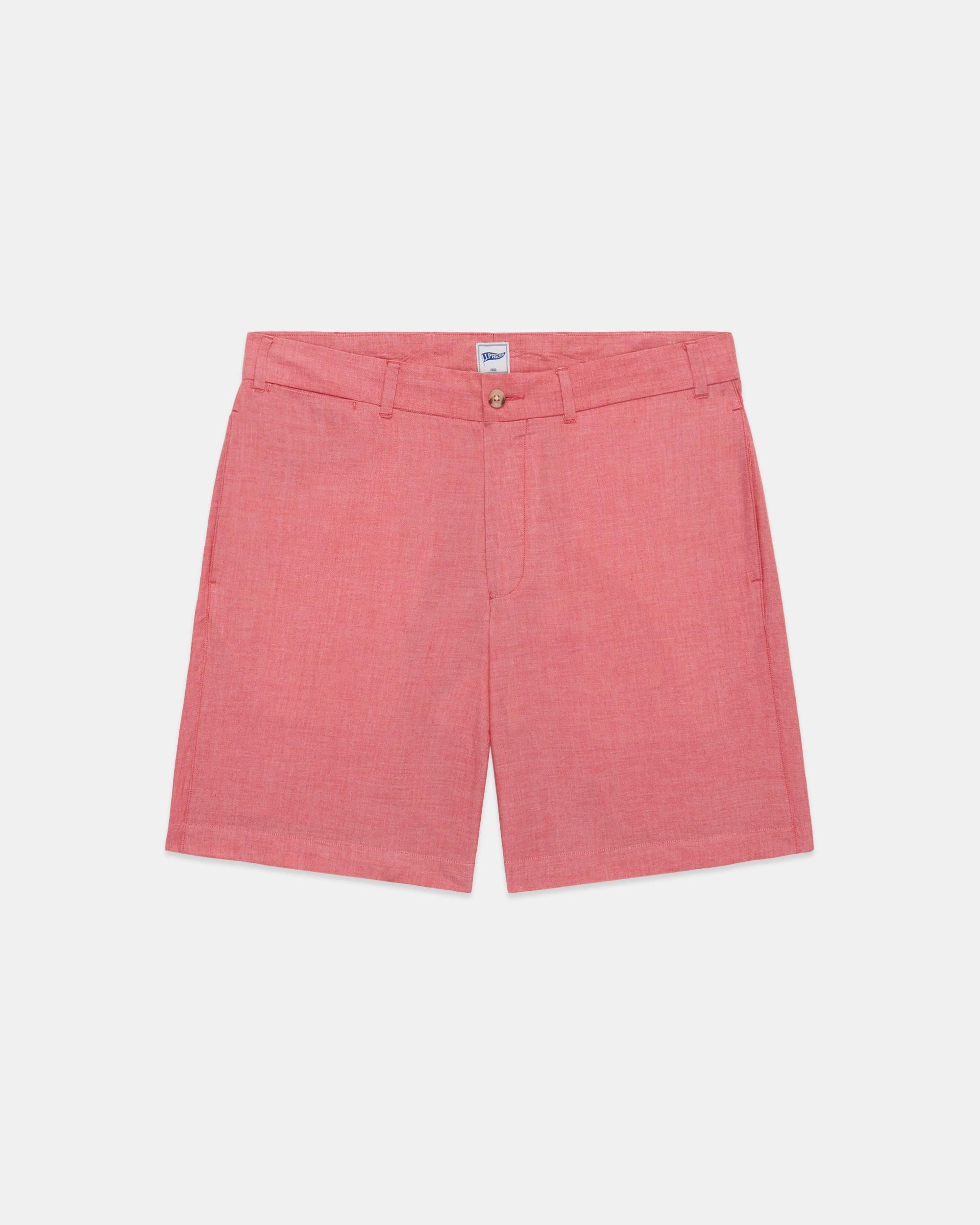 RED CHAMBRAY SHORTS - TRIM FIT