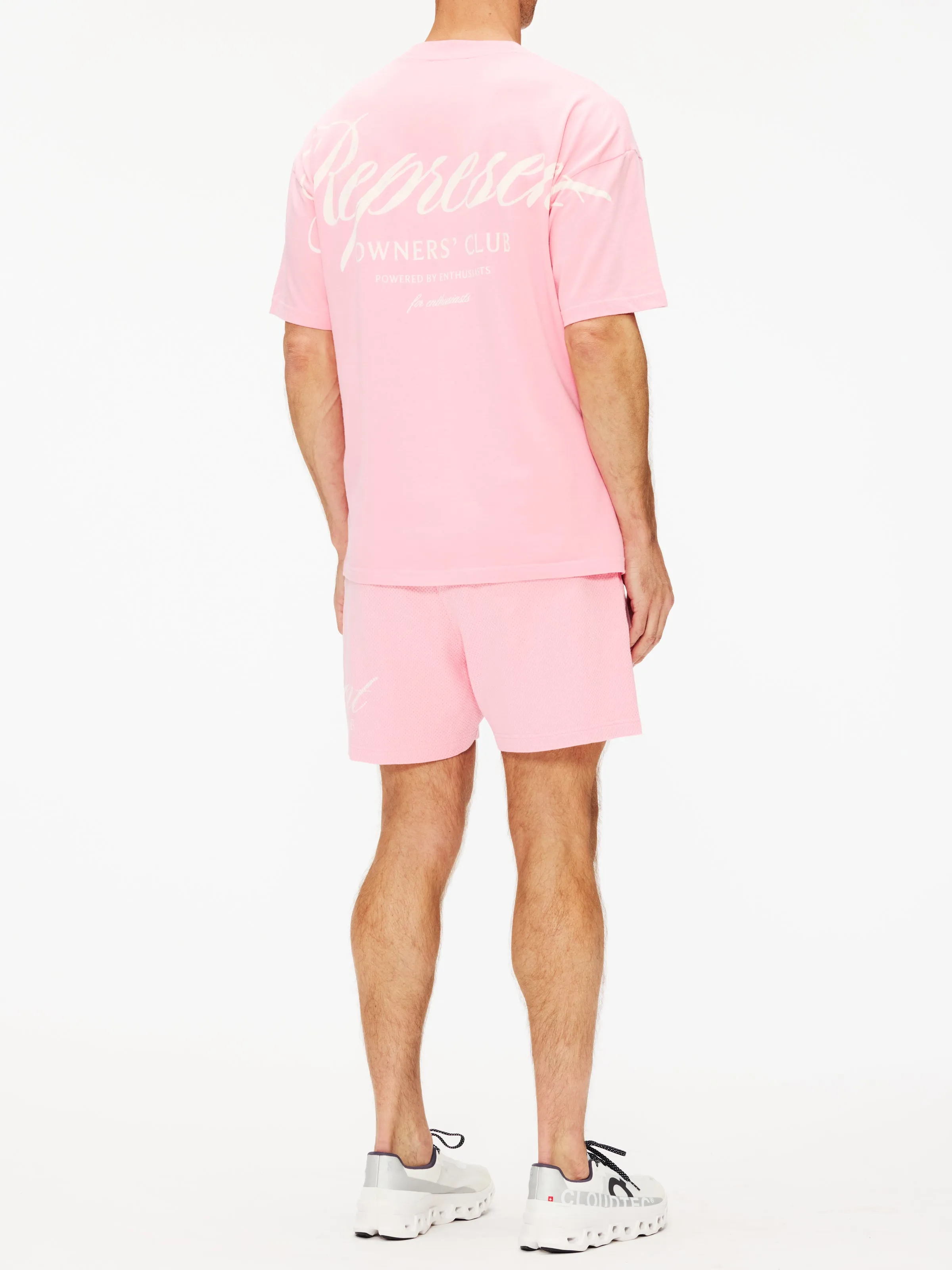 Represent Owners Club Script Mesh Shorts 7 - Unlined