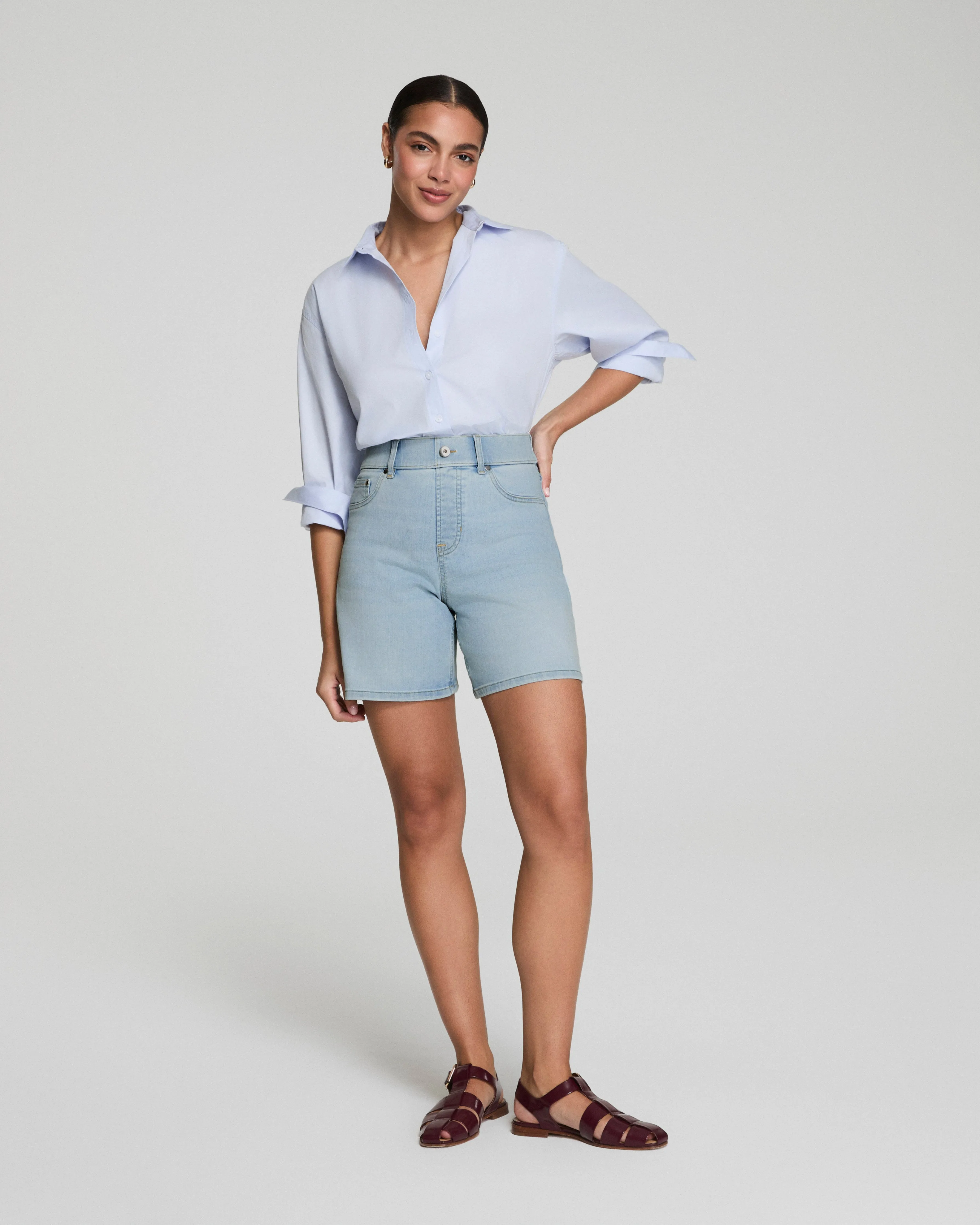 SPANXshape™ EveryWear Jean Short, 7", Tidal Blue