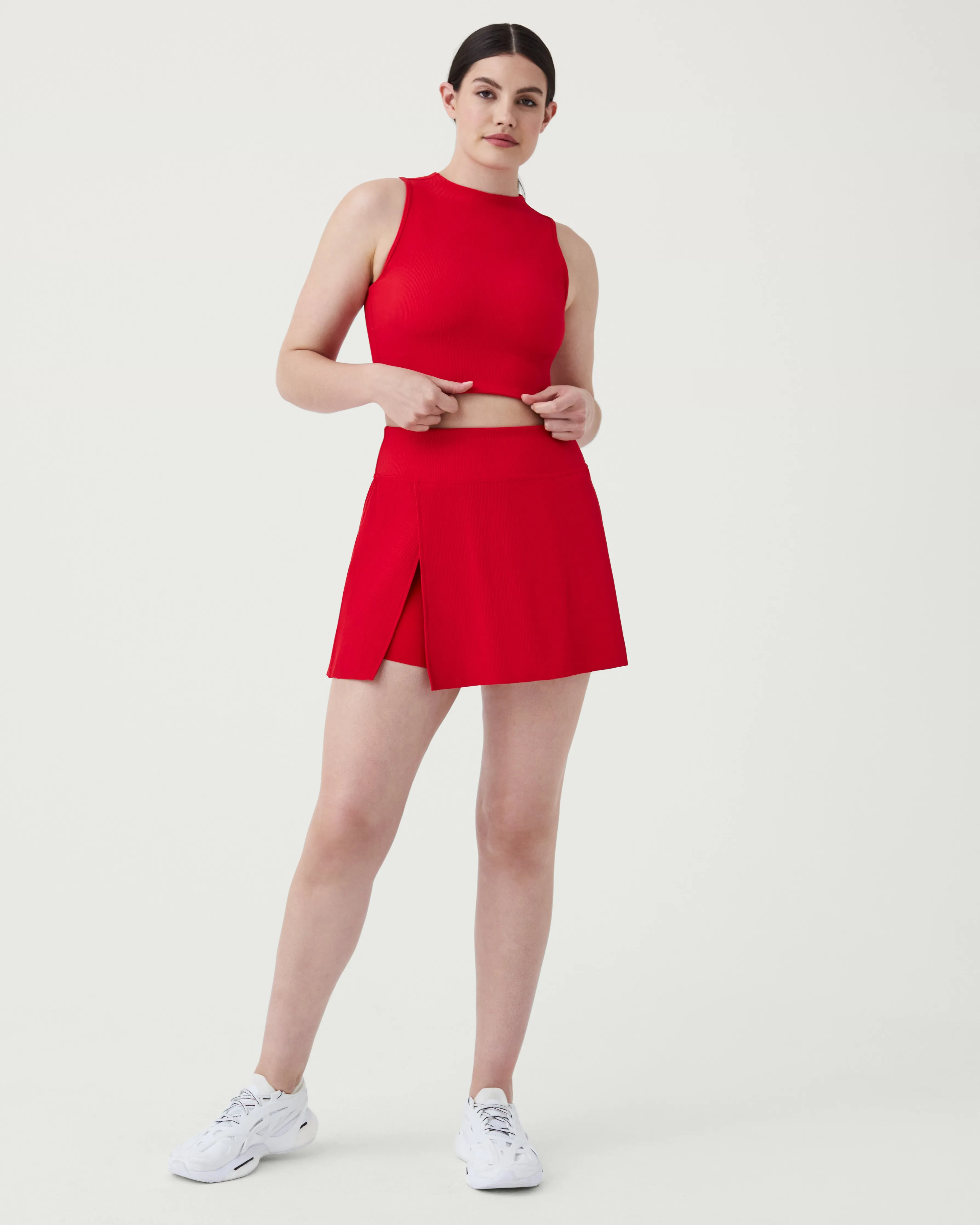 SPANXshape™ Get Moving Contour Rib Mock Neck Tank