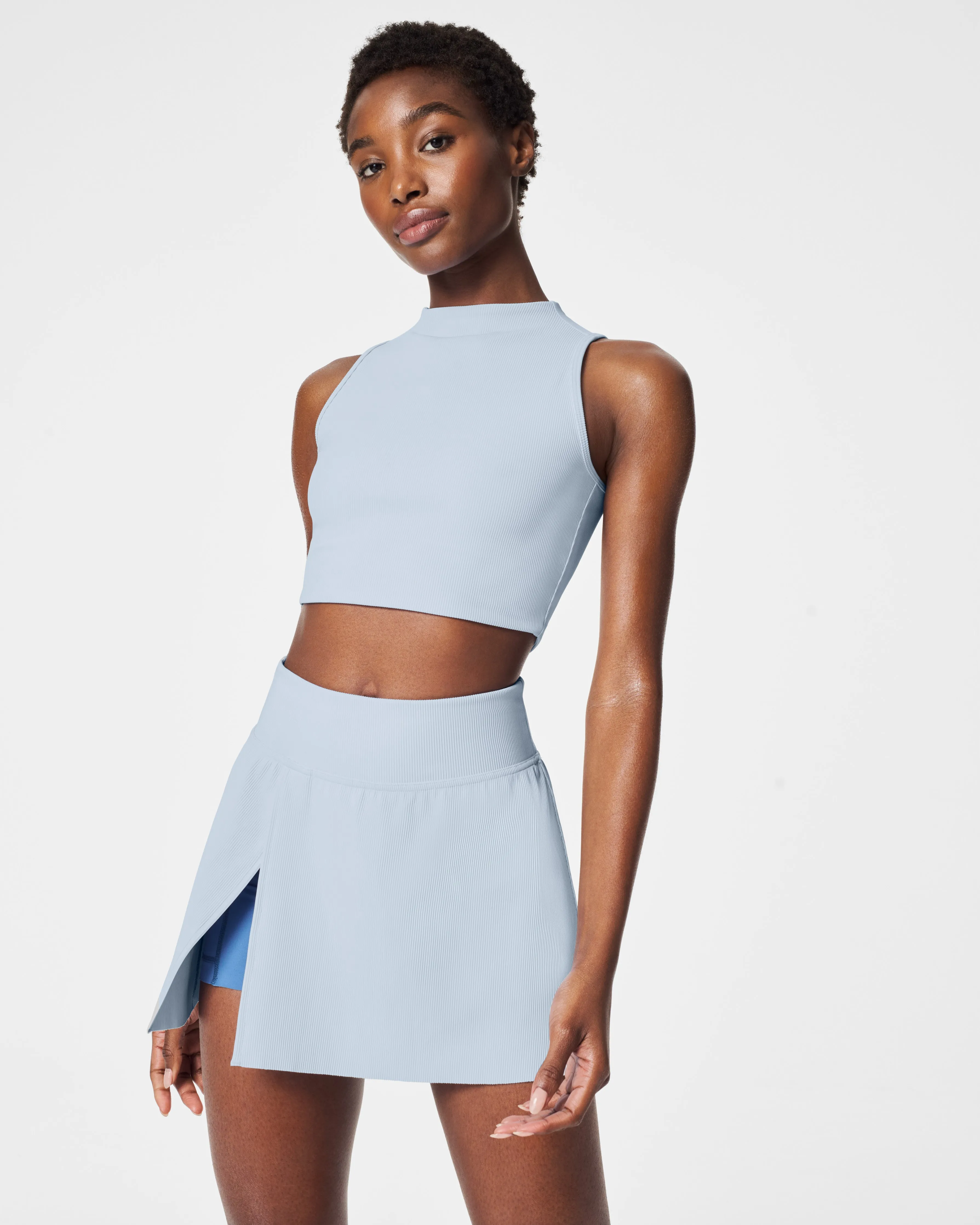 SPANXshape™ Get Moving Contour Rib Mock Neck Tank