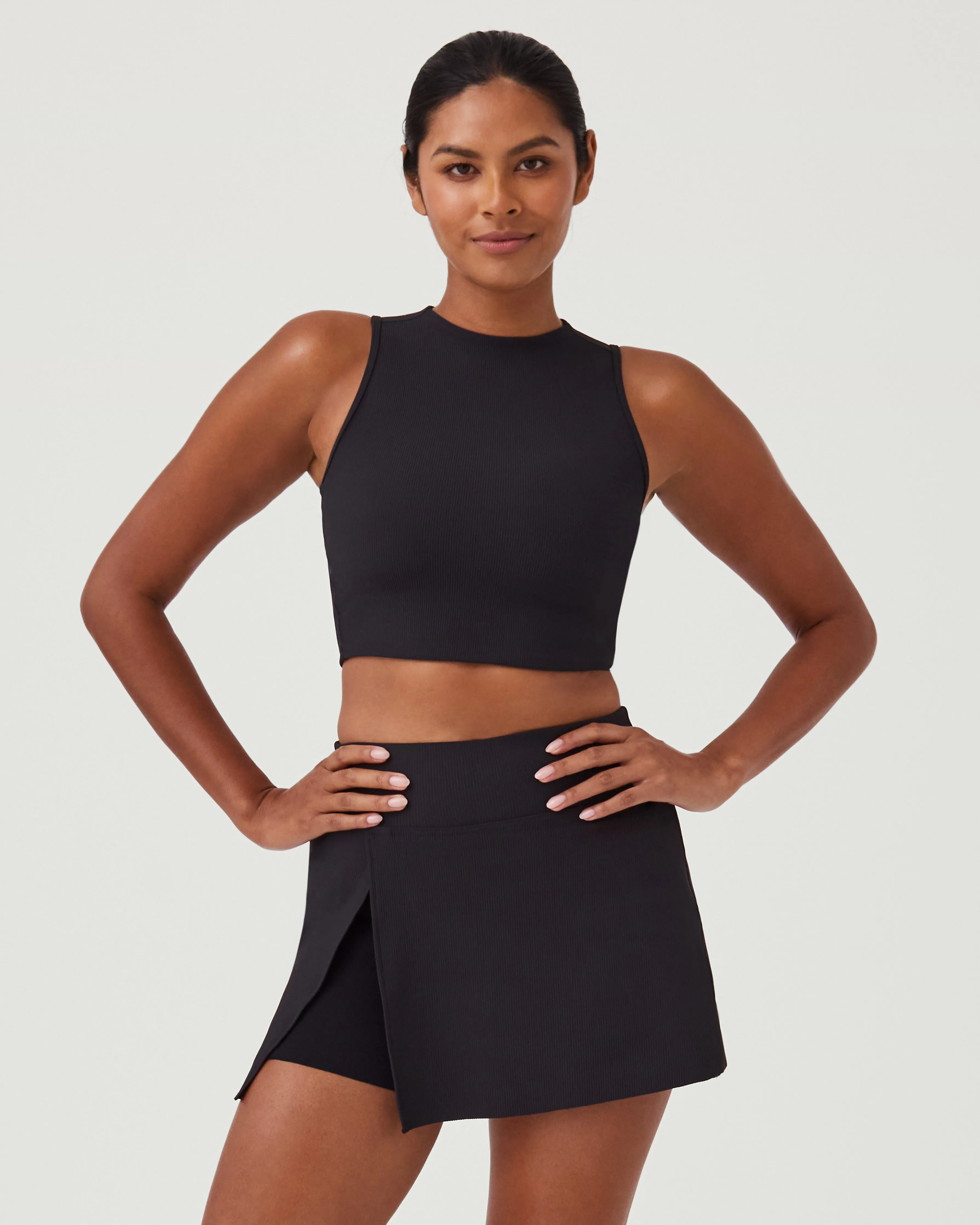 SPANXshape™ Get Moving Contour Rib Mock Neck Tank