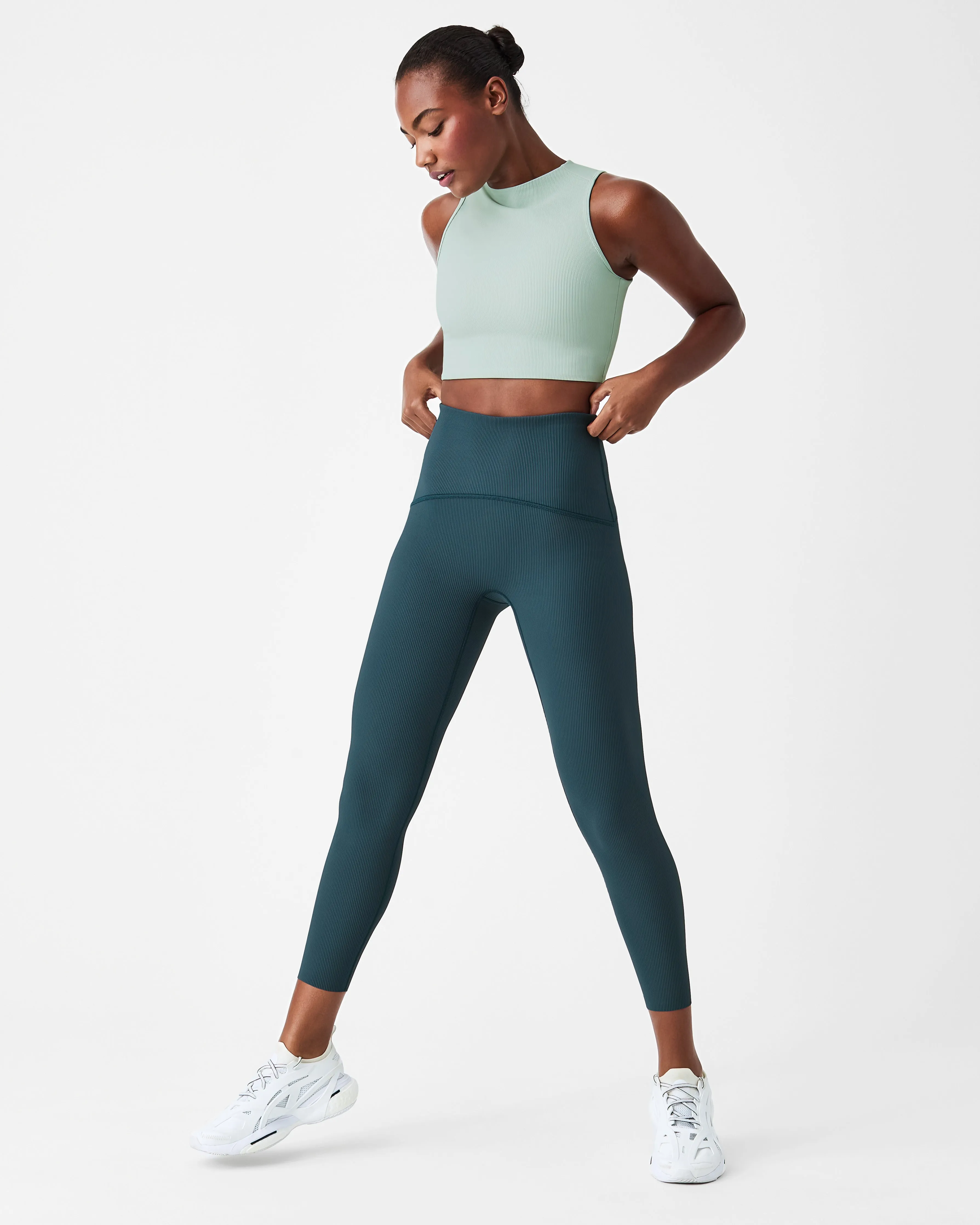 SPANXshape™ Get Moving Contour Rib Mock Neck Tank