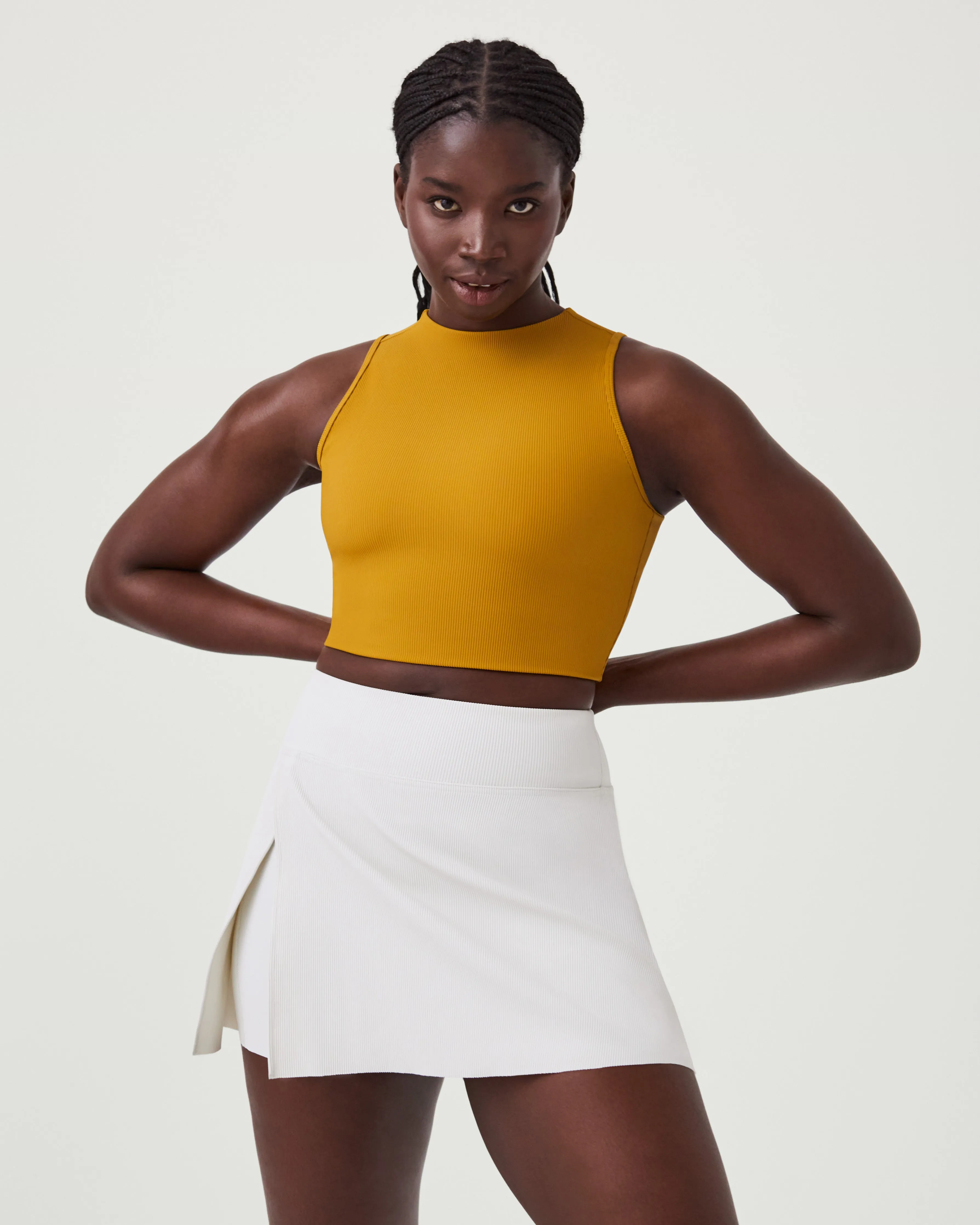SPANXshape™ Get Moving Contour Rib Mock Neck Tank